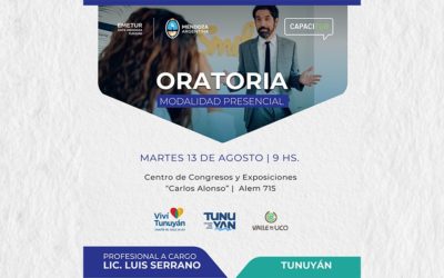 Tunuyán dictará un taller gratuito de oratoria destinado al sector turístico