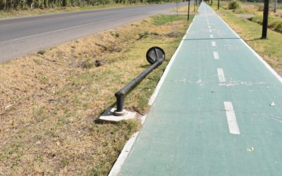 Vandalismo en Tunuyán: daños a la ciclovía de Vista Flores